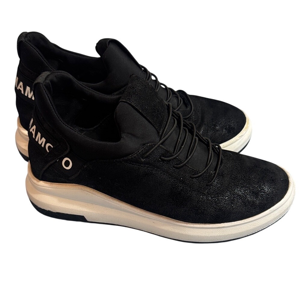 Baronero New York Womens Black Sock Sneakers Yamamoto Heel Strap Size 6.5